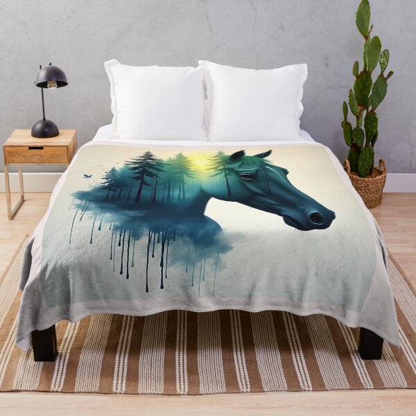 Item preview, Forest Spirit Horse - Ethereal Pine Woods Mystical Art designed and sold by VA Design.