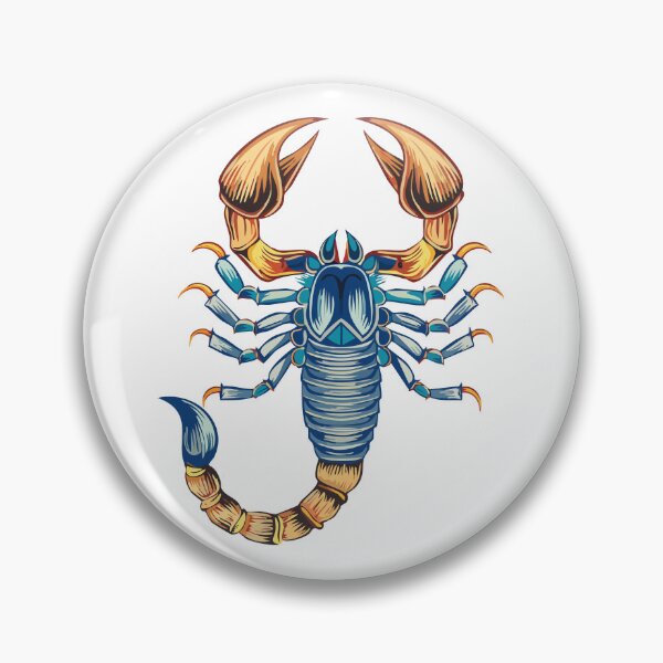 Item preview, Aggressive Dangerous blue Scorpion, Predatory animal in a danger pose, scorpion with its tail raised, showcasing its stinger designed and sold by Danler.