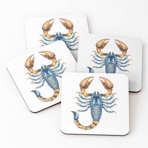 Item preview, Aggressive Dangerous blue Scorpion, Predatory animal in a danger pose, scorpion with its tail raised, showcasing its stinger designed and sold by Danler.