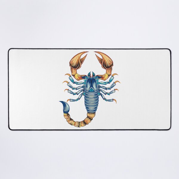 Item preview, Aggressive Dangerous blue Scorpion, Predatory animal in a danger pose, scorpion with its tail raised, showcasing its stinger designed and sold by Danler.