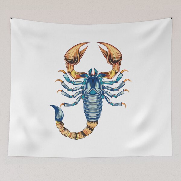 Item preview, Aggressive Dangerous blue Scorpion, Predatory animal in a danger pose, scorpion with its tail raised, showcasing its stinger designed and sold by Danler.