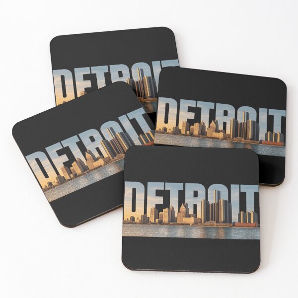 Item preview, Detroit Skyline in Bold City Letters – Urban Michigan Design designed and sold by American Travels.