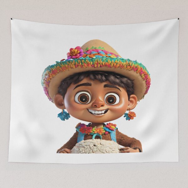 Item preview, Cheerful Boy with Colorful Sombrero designed and sold by ART ATTACK ZONE.