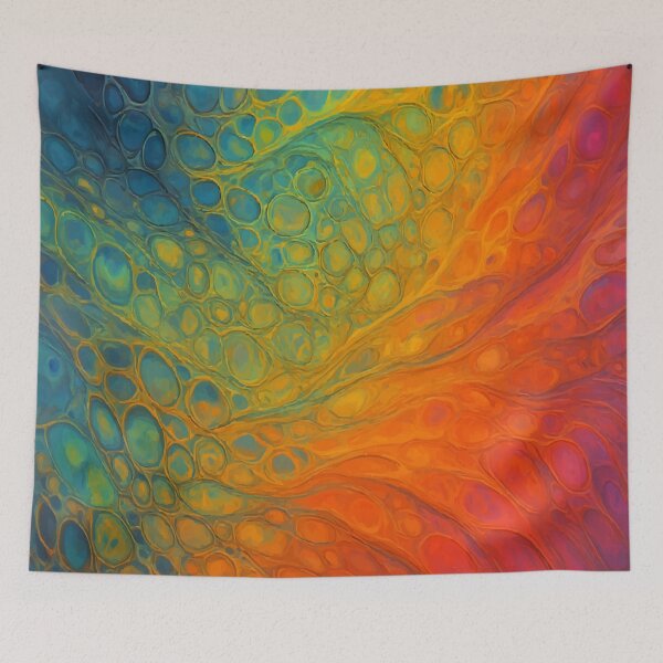 Item preview, Chromatic Tides: Cellular Aurora designed and sold by AbstractAnom.