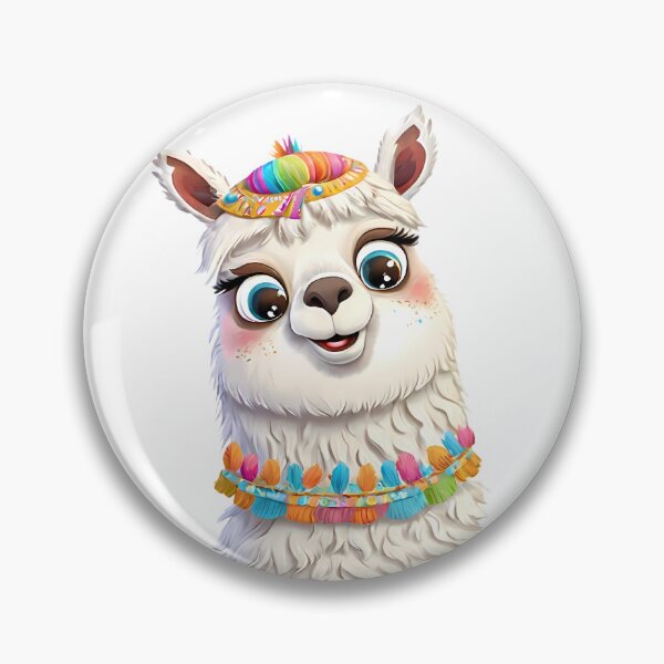 Item preview, Cute Cartoon Llama with Colorful Accessories designed and sold by ART ATTACK ZONE.