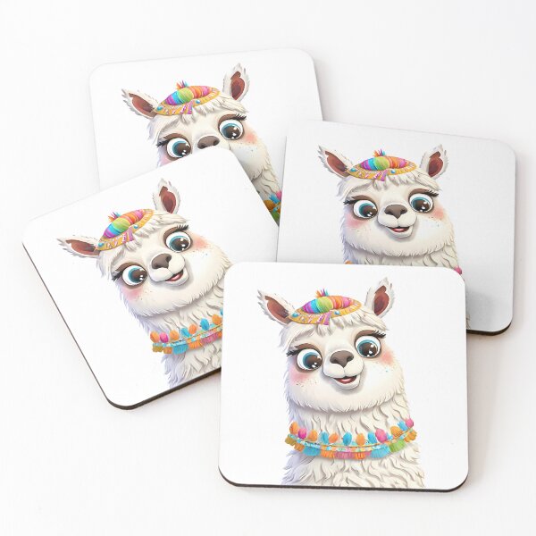 Item preview, Cute Cartoon Llama with Colorful Accessories designed and sold by ART ATTACK ZONE.