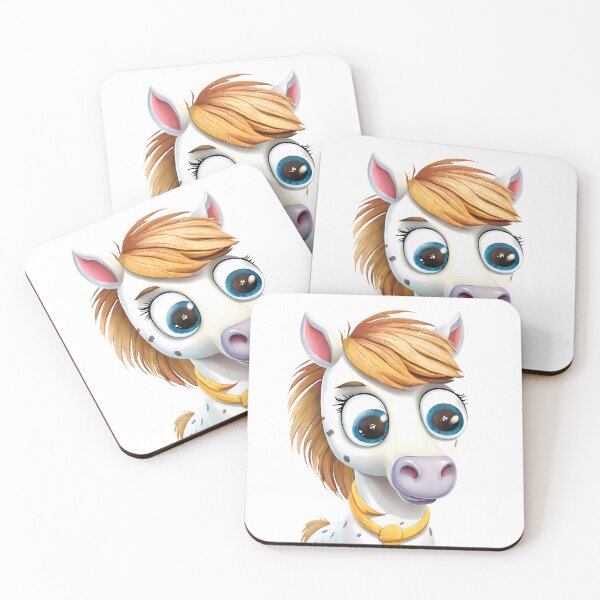 Item preview, Cute Cartoon Horse Head with Big Eyes designed and sold by ART ATTACK ZONE.