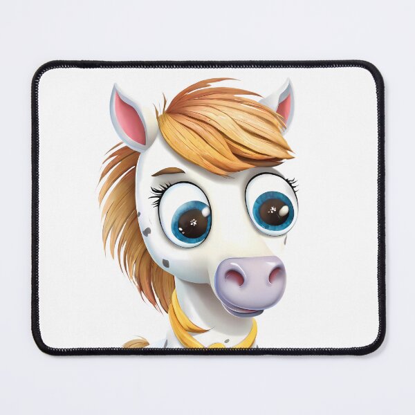 Item preview, Cute Cartoon Horse Head with Big Eyes designed and sold by ART ATTACK ZONE.