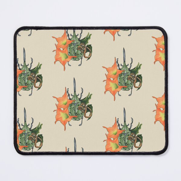 Item preview, Green beetle with orange flowers designed and sold by KnowingWonder.