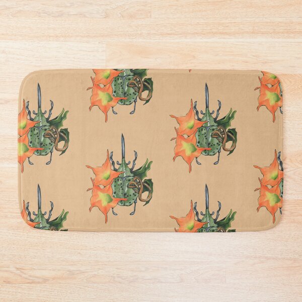 Item preview, Green beetle with orange flowers designed and sold by KnowingWonder.