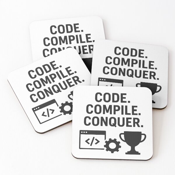 Item preview, CODE. COMPILE. CONQUER. designed and sold by TheWonkyEaselCo.