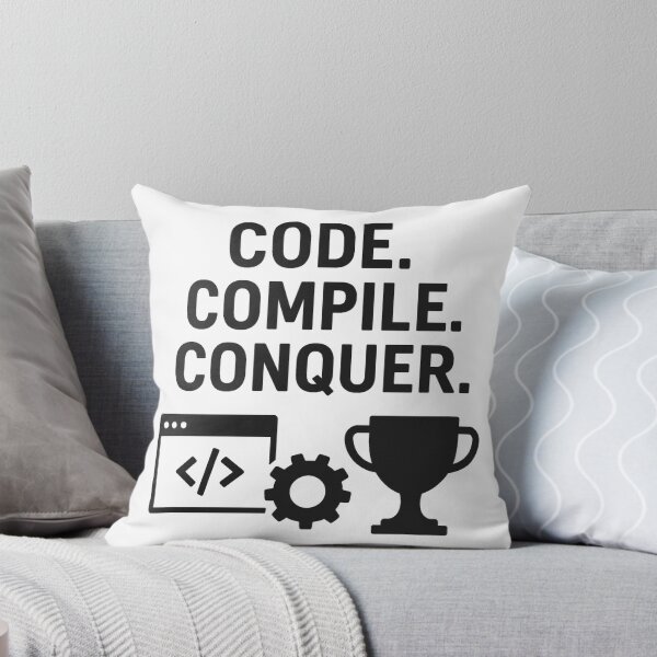 Item preview, CODE. COMPILE. CONQUER. designed and sold by TheWonkyEaselCo.
