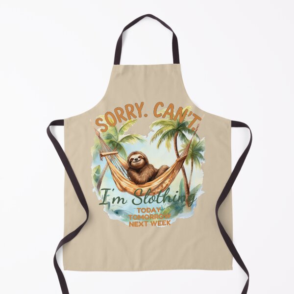 Item preview, Sorry. Can’t. I’m Slothing – Chill Sloth in Hammock Retro Vibes designed and sold by RedDogStudio.
