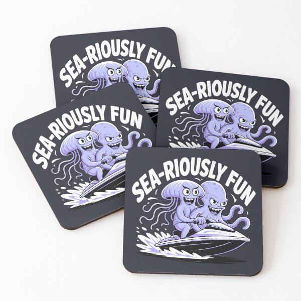 Item preview, Jellyfish And Octopus Friendly Ride Water Fun designed and sold by SurrealArtSzysz.
