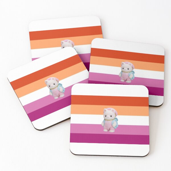 Item preview, Calico Critter Lesbian Pride Flag Bumper Sticker LGBT designed and sold by InMyDragonEra.