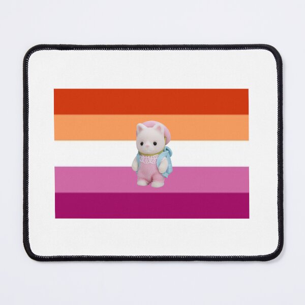 Item preview, Calico Critter Lesbian Pride Flag Bumper Sticker LGBT designed and sold by InMyDragonEra.