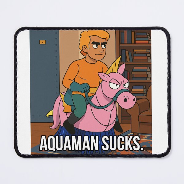 Item preview, Funny Aquaman Cartoon Meme - Aquaman Sucks Riding seahorse Toy Art designed and sold by Greemo03.