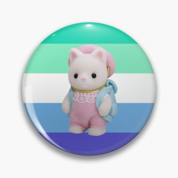 Item preview, MLM Gay Pride Flag Calico Critters Bumper Sticker designed and sold by InMyDragonEra.