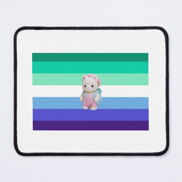 Item preview, MLM Gay Pride Flag Calico Critters Bumper Sticker designed and sold by InMyDragonEra.