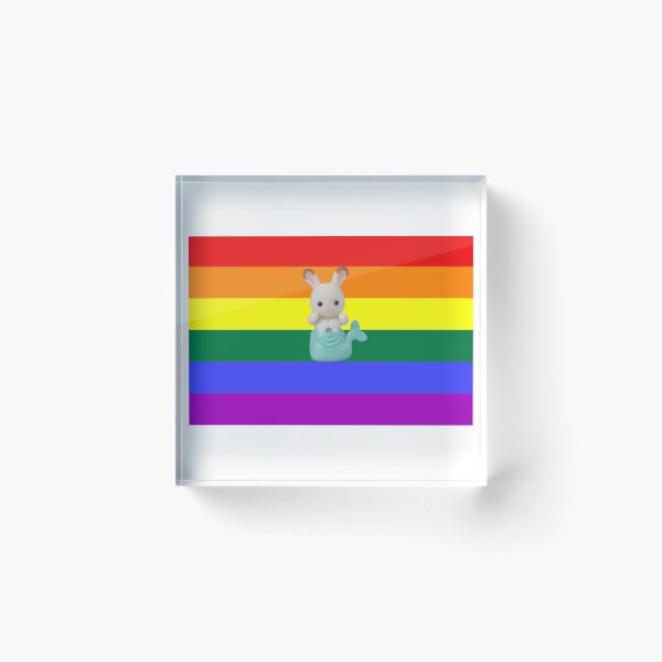 Item preview, Calico Critters Mermaid Pride Flag Bumper Sticker  designed and sold by InMyDragonEra.