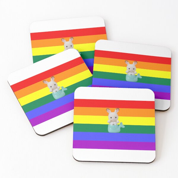 Item preview, Calico Critters Mermaid Pride Flag Bumper Sticker  designed and sold by InMyDragonEra.