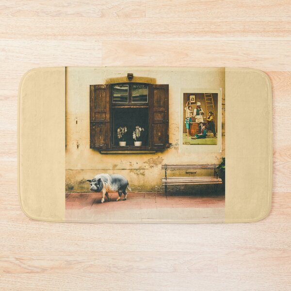 Item preview, Rustic Italy with an Open Window and a Curious Pig - dePace' designed and sold by mrpropcake.