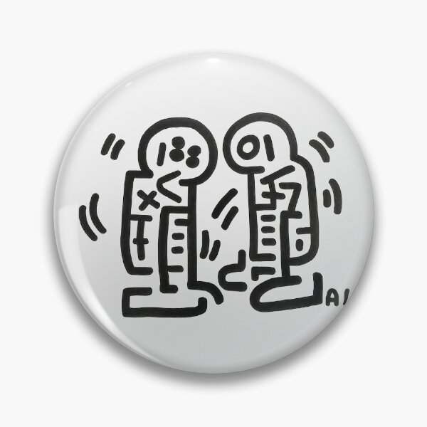 Item preview, AI Bot Fight – Abstract Corporate AI Battle in Retro Line Art Style designed and sold by Victor Shadehorn.