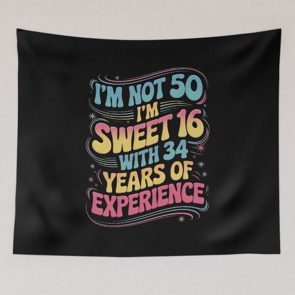 Item preview, 50th Birthday - Sweet 16 with 34 years of experience designed and sold by Channel1Design.