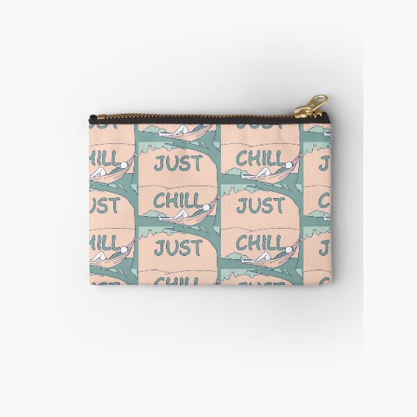 Item preview, "Just Chill" Hammock Relaxation Illustration designed and sold by ART ATTACK ZONE.