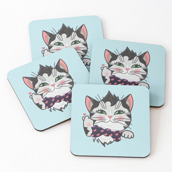 Item preview, Cute Cat with Bow Tie – Love and Pawsitive Vibes designed and sold by MerchYouSearch.
