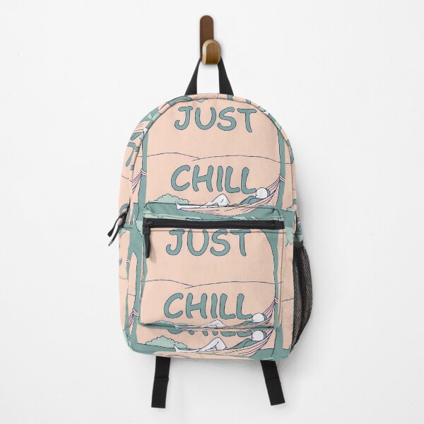Item preview, "Just Chill" Hammock Relaxation Illustration designed and sold by ART ATTACK ZONE.