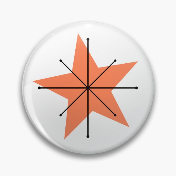 Item preview, Retro Atomic Starburst Style 2 in Coral Mid-Century Modern Design designed and sold by Darcy777.