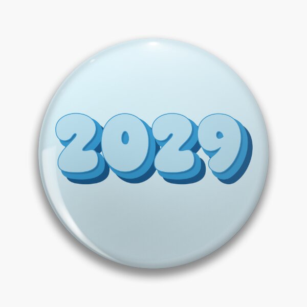 Item preview, 2029 Year - Twenty Twenty Nine - Pale Blue - Bright Blue - Dark Blue - Ballon Letters - Bubble Typography - Class of 2029 - New Year 2029 designed and sold by TheIconShop.