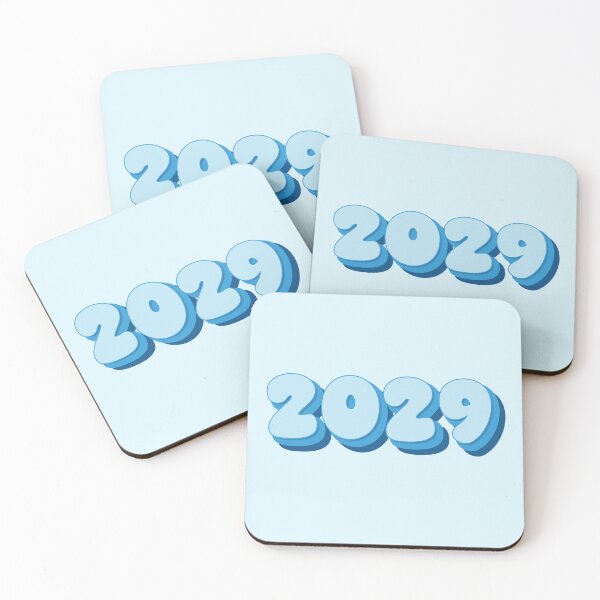 Item preview, 2029 Year - Twenty Twenty Nine - Pale Blue - Bright Blue - Dark Blue - Ballon Letters - Bubble Typography - Class of 2029 - New Year 2029 designed and sold by TheIconShop.