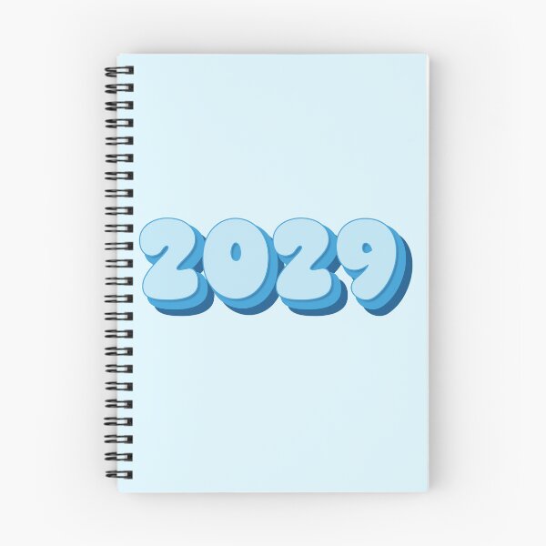 Item preview, 2029 Year - Twenty Twenty Nine - Pale Blue - Bright Blue - Dark Blue - Ballon Letters - Bubble Typography - Class of 2029 - New Year 2029 designed and sold by TheIconShop.