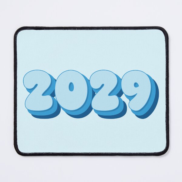 Item preview, 2029 Year - Twenty Twenty Nine - Pale Blue - Bright Blue - Dark Blue - Ballon Letters - Bubble Typography - Class of 2029 - New Year 2029 designed and sold by TheIconShop.
