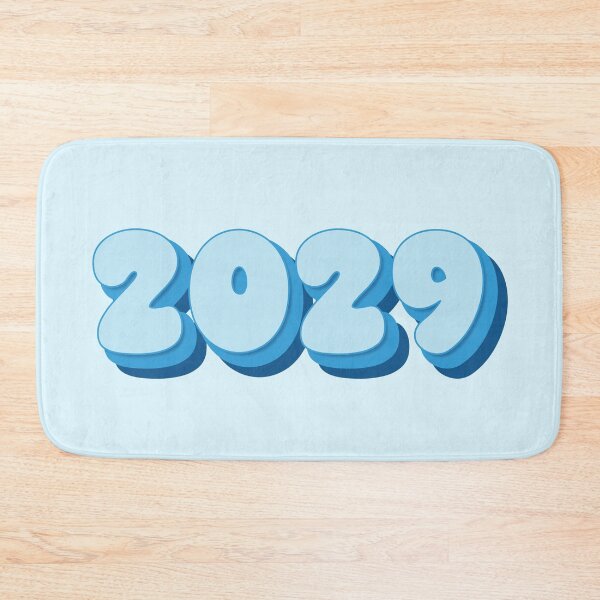 Item preview, 2029 Year - Twenty Twenty Nine - Pale Blue - Bright Blue - Dark Blue - Ballon Letters - Bubble Typography - Class of 2029 - New Year 2029 designed and sold by TheIconShop.