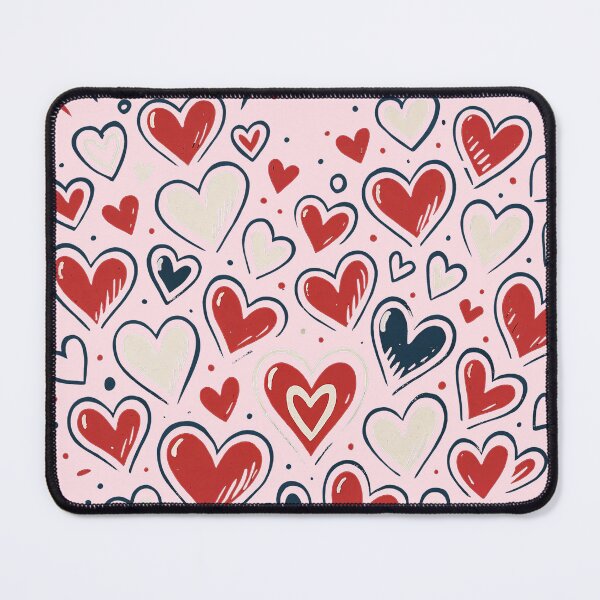 Item preview, Patriotic Heartburst – Red, White & Blue Hand-Drawn Heart Cluster Design designed and sold by Victor Shadehorn.