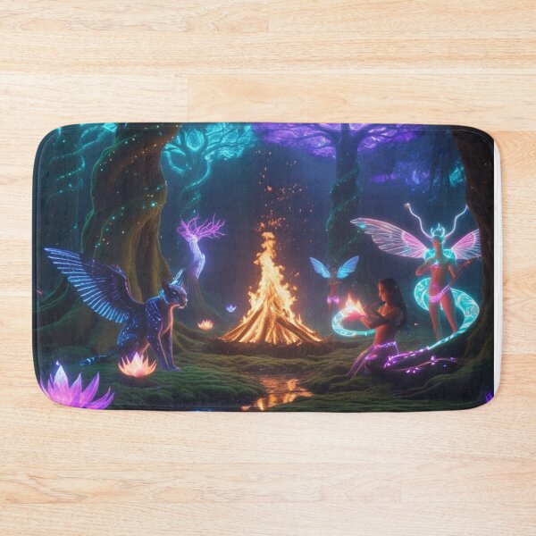 Item preview, Enchanted Forest Fairies Magical Campfire Gathering designed and sold by Dream Output .