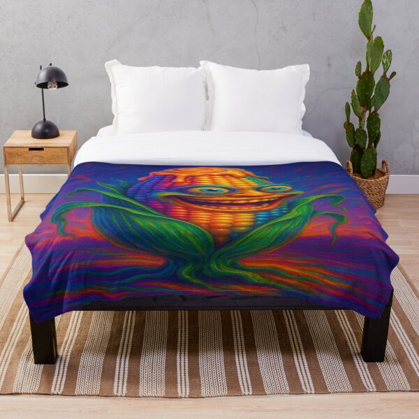 Item preview, Trippy Corn Wizard in Neon Cosmos designed and sold by buzzprints1234.