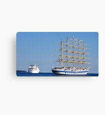 Old vs new ships royal clipper Canvas Print