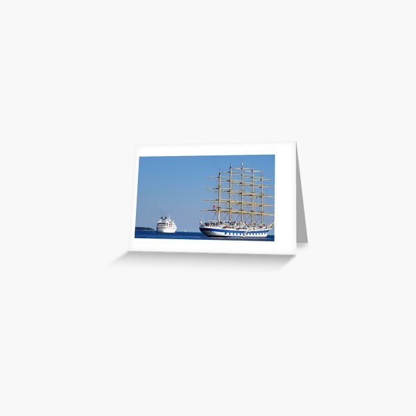 Old vs new ships royal clipper Greeting Card