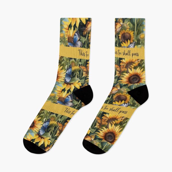 Item preview, This Too Shall Pass – Sunflowers and Butterflies Inspirational Art designed and sold by WHDProduction45.