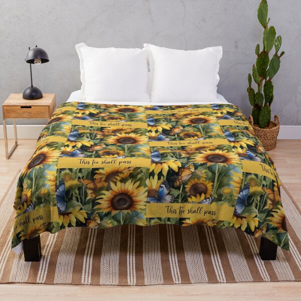 Item preview, This Too Shall Pass – Sunflowers and Butterflies Inspirational Art designed and sold by WHDProduction45.