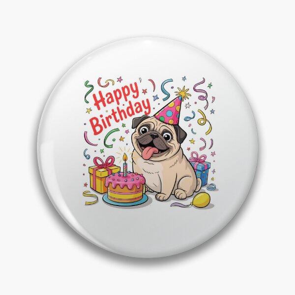 Item preview, Pug Birthday designed and sold by TheAnimalZ00.