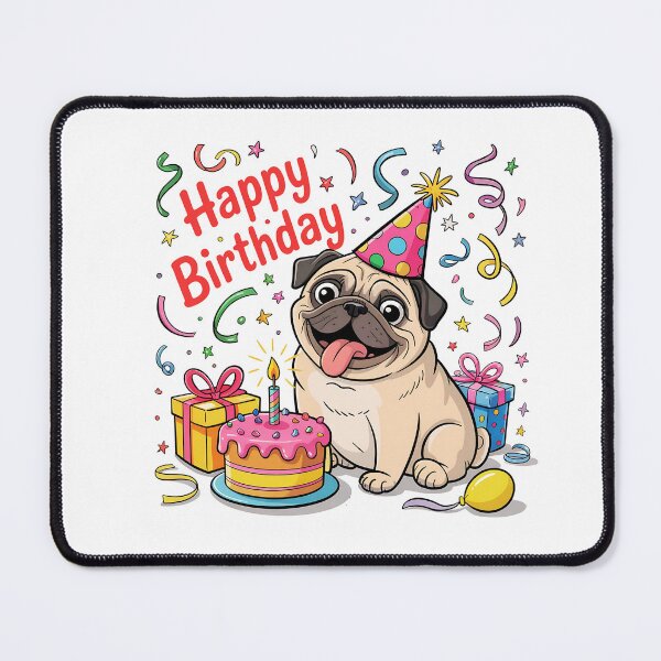 Item preview, Pug Birthday designed and sold by TheAnimalZ00.