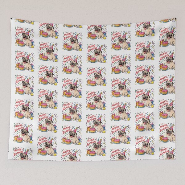 Item preview, Pug Birthday designed and sold by TheAnimalZ00.