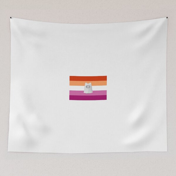 Item preview, Lesbian WLW Ghost Calico Critters Bumper Sticker designed and sold by InMyDragonEra.