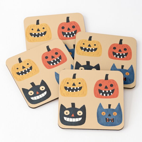 Item preview, Whimsical Halloween Pumpkins Jack-o-Lantern Illustrations designed and sold by GolDreamShop.