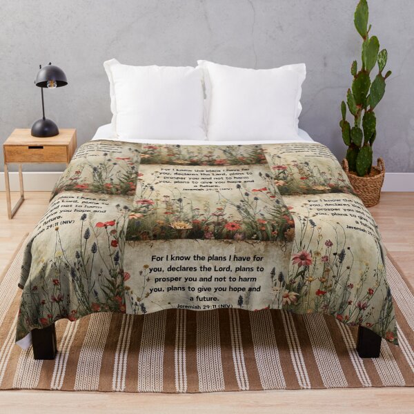 Item preview, Jeremiah 29:11 – Scripture Art with Wildflowers | Faith & Hope Christian Decor designed and sold by WHDProduction45.